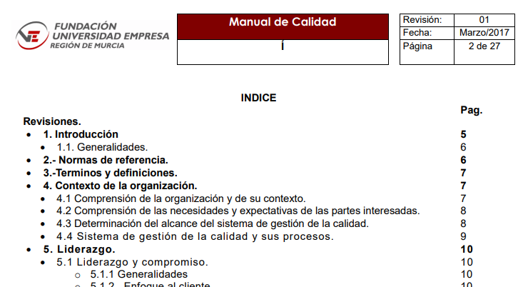 Manual de calidad